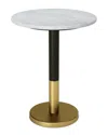 Simpli Home Evans 16in Modern Side Table In White