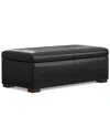 Simpli Home Gabbie 48in Contemporary Rectangle Rectangular Storage Ottoman In Gray