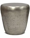 Simpli Home Garvy Industrial 20in Metal Accent Side Table In Silver