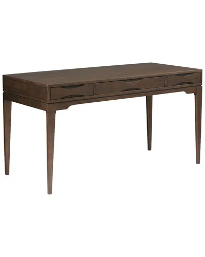 Simpli Home Harper Solid Hardwood Mid Century Modern 60in Writing Office Desk