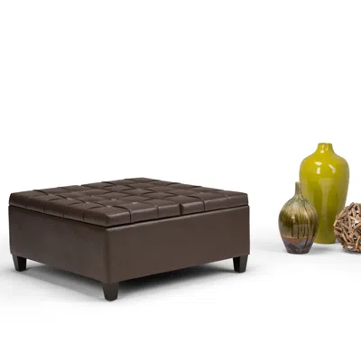 Simpli Home Harrison Table/ottoman Set In Cream