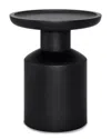 Simpli Home Haynes 16in Solid Mango Boho Accent Table In Black