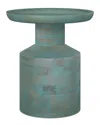 Simpli Home Haynes 16in Solid Mango Boho Accent Table In Green