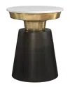 Simpli Home Jaxine Contemporary 16in Metal Side Table