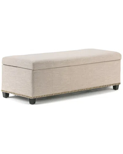 SIMPLI HOME SIMPLI HOME KINGSLEY 48IN TRANSITIONAL RECTANGLE LARGE STORAGE OTTOMAN