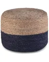 Simpli Home Lydia Boho Round Pouf In Multi