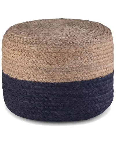 Simpli Home Lydia Boho Round Pouf In Multi