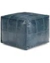 Simpli Home Manning Boho Square Pouf