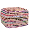 Simpli Home Margo 20in Boho Pouf In Multi