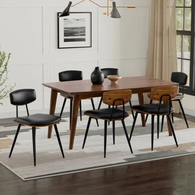 Simpli Home Mavis / Draper 7-piece Dining Set In Brown