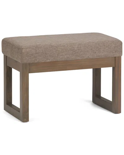 Simpli Home Milltown 27in Contemporary Rectangle Footstool Ottoman Bench In Gray