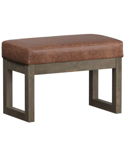 SIMPLI HOME SIMPLI HOME MILLTOWN 27IN CONTEMPORARY RECTANGLE FOOTSTOOL OTTOMAN BENCH