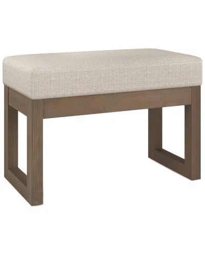 Simpli Home Milltown 27in Contemporary Rectangle Footstool Ottoman Bench In Neutral
