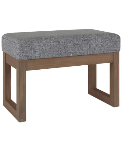 Simpli Home Milltown 27in Contemporary Rectangle Footstool Ottoman Bench In Multi
