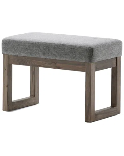 Simpli Home Milltown 27in Contemporary Rectangle Footstool Ottoman Bench In Brown