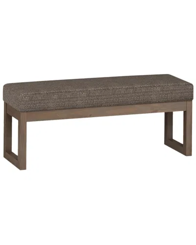 Simpli Home Milltown 44in Contemporary Rectangle Large Ottoman Bench In Brown