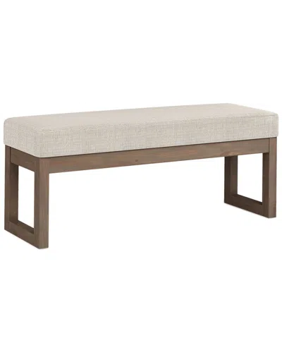 Simpli Home Milltown 44in Contemporary Rectangle Large Ottoman Bench In Brown