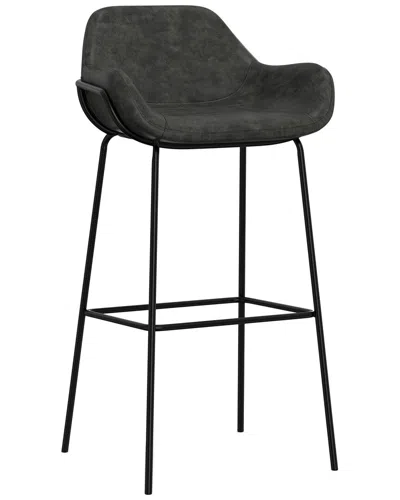 Simpli Home Mira Contemporary Bar Stool In Gray