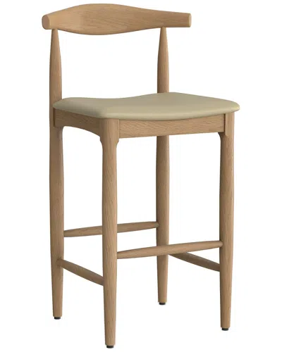 Simpli Home Molly Mid Century Modern Bar Stool In Brown