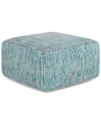 Simpli Home Nate 20in Boho Square Pouf In Multi