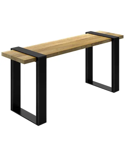 Simpli Home Nessa Solid Mango Wood 42in Industrial Contemporary Bench In Black