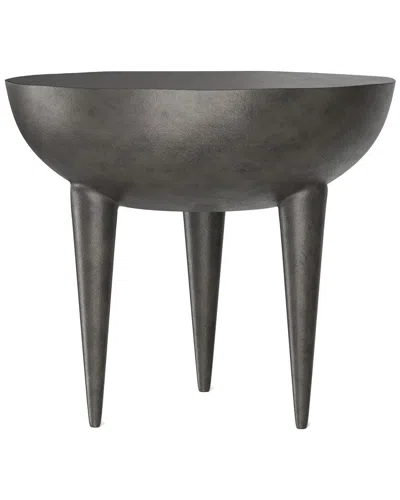 Simpli Home Otto Contemporary 21in Cast Aluminum Side Table In Gray