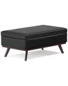 Simpli Home Owen Small Rectangular Storage Ottoman