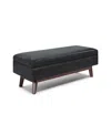 Simpli Home Owen Rectangular Storage Ottoman In Midnight Black