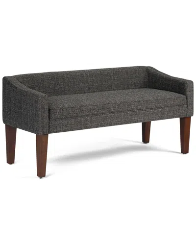 Simpli Home Parris 50in Contemporary Upholstered Bench In Gray
