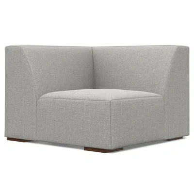 Simpli Home Rex Corner Sofa Module 38-inches Wide, Handcrafted Modern-style Corner Accent Chair For Living Room In Gray