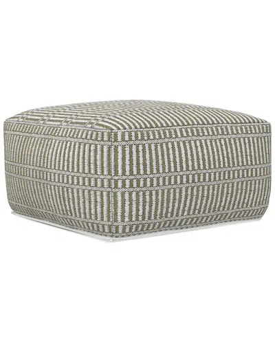 Simpli Home Safford 20in Boho Outdoor/indoor Square Pouf In Gray
