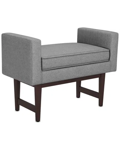 Simpli Home Scott 29in Contemporary Rectangle Small Ottoman Bench In Gray