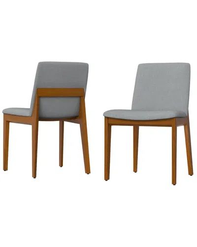 Simpli Home Set Of 2 Selena Dining Chairs In Gray