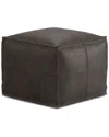 Simpli Home Sheffield Boho Square Pouf