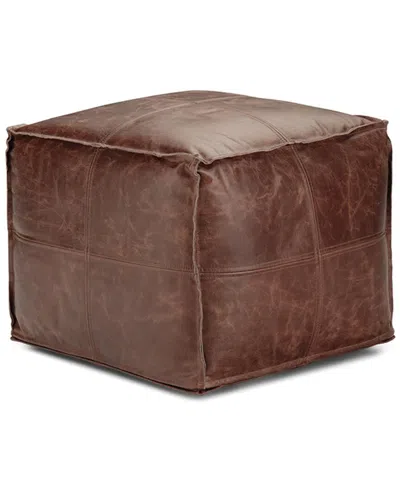SIMPLI HOME SIMPLI HOME SHEFFIELD BOHO SQUARE POUF