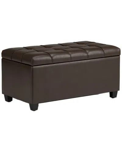 SIMPLI HOME SIMPLI HOME SIENNA 33IN TRANSITIONAL RECTANGLE STORAGE OTTOMAN BENCH