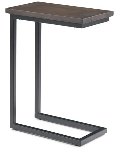 Simpli Home Skyler 18in Solid Mango/metal Industrial C Side Table