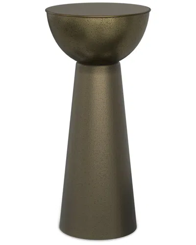 Simpli Home Surrey Contemporary Modern 12in Metal Side Table In Gray
