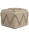 Simpli Home Sweeney Boho Square Pouf