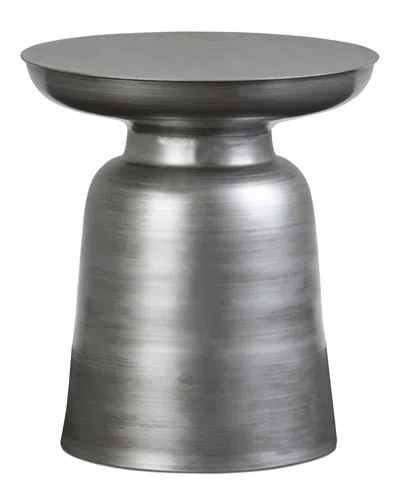 Simpli Home Toby Modern Industrial 17in Metal Accent Side Table In Gray