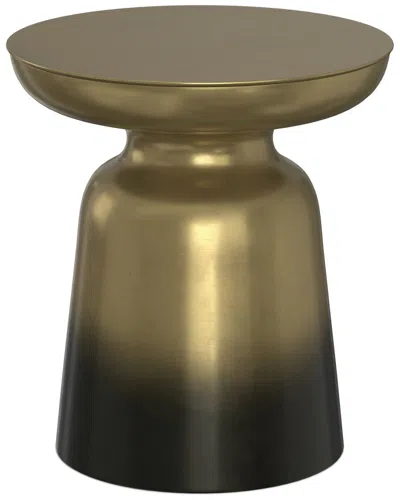 Simpli Home Toby Modern Industrial 17in Metal Accent Side Table In Brown