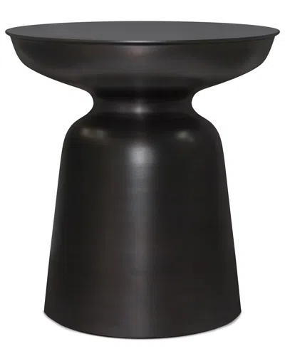 Simpli Home Toby Modern Industrial 17in Metal Accent Side Table In Black