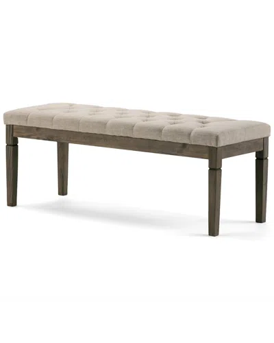 Simpli Home Waverly 48in Traditional Rectangle Tufted Ottoman Bench