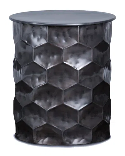 Simpli Home Whitney Industrial 17in Metal Storage Accent Side Table In Black