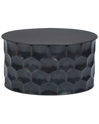Simpli Home Whitney Industrial 31in Metal Storage Coffee Table In Black