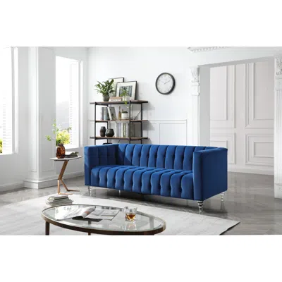 Simplie Fun 2211b 3 Sofa Blue In Multi