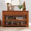 SIMPLIE FUN 48" SOLID PINE WOOD TOP CONSOLE TABLE