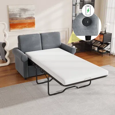 Simplie Fun 58.3" Pull Out Sofa Bed In Multi
