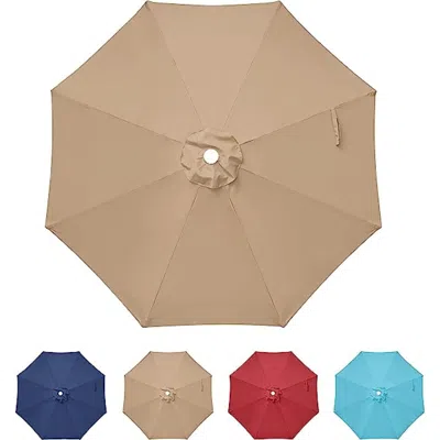 Simplie Fun 9' Patio Umbrella Replacement Canopy Outdoor Table Market Yard Umbrella Replacement Top Cover In Multi