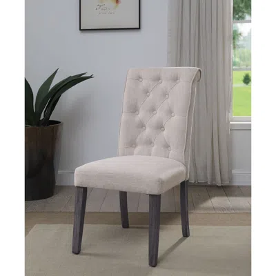 Simplie Fun Accent Chair In Linen In White